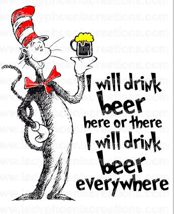 Sublimation Transfer I Will Drink Beer Here or There
