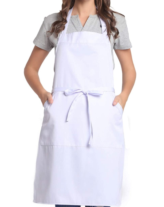 Bib apron with pockets