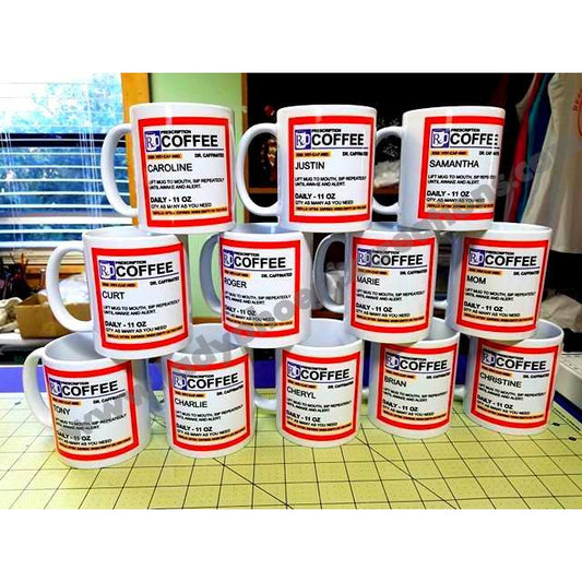 Prescription Coffee Personalized Mug - Lady Phoenix Creations