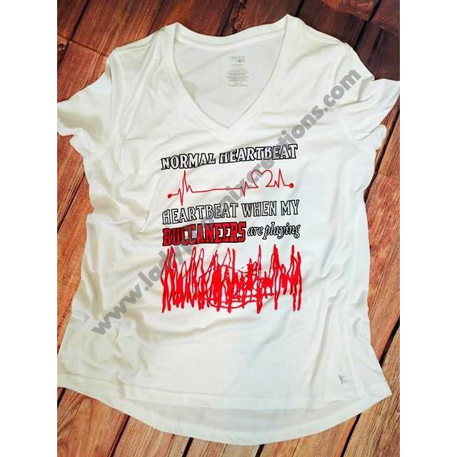 Buccaneers Heartbeat Dye Sublimated shirts - Lady Phoenix Creations