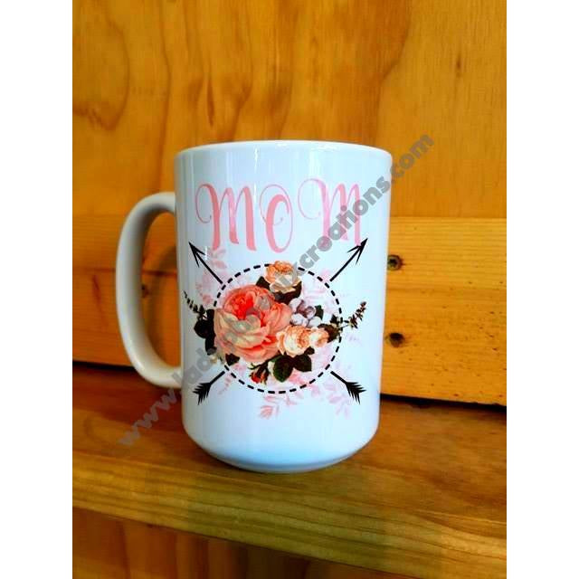 Mom Watercolor Floral Mug - Lady Phoenix Creations