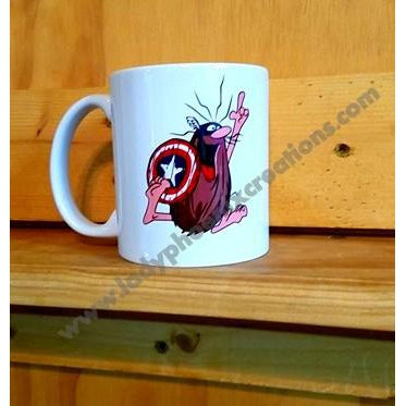 Captain Caveman Captain America Mug - Lady Phoenix Creations