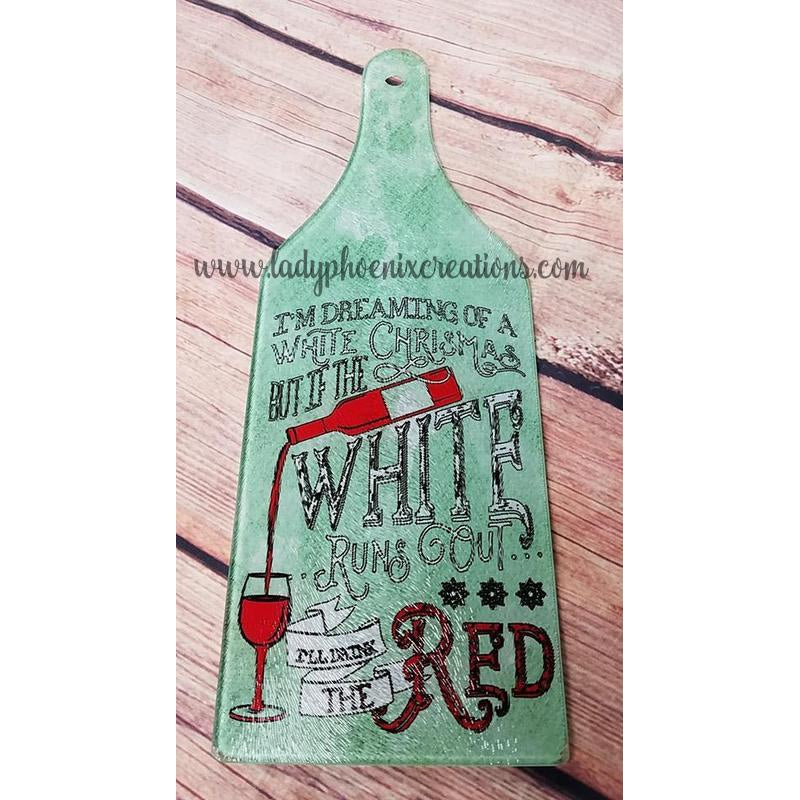 Glass Cutting Board -Wine Bottle - Lady Phoenix Creations