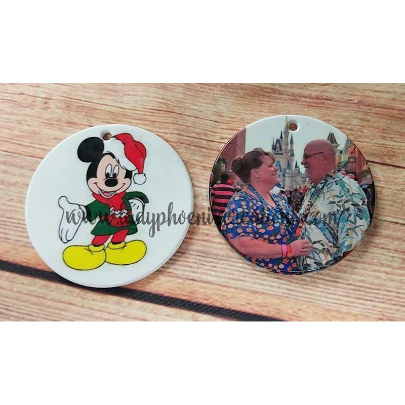 Christmas Ornament - Poly circle - Lady Phoenix Creations