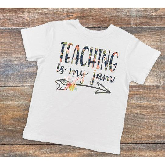 Teaching is My Jam Floral - Dye Sublimated shirt - Lady Phoenix Creations