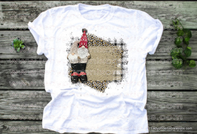Christmas gnomes in santas boots with background Dye Sublimated shirts - Lady Phoenix Creations