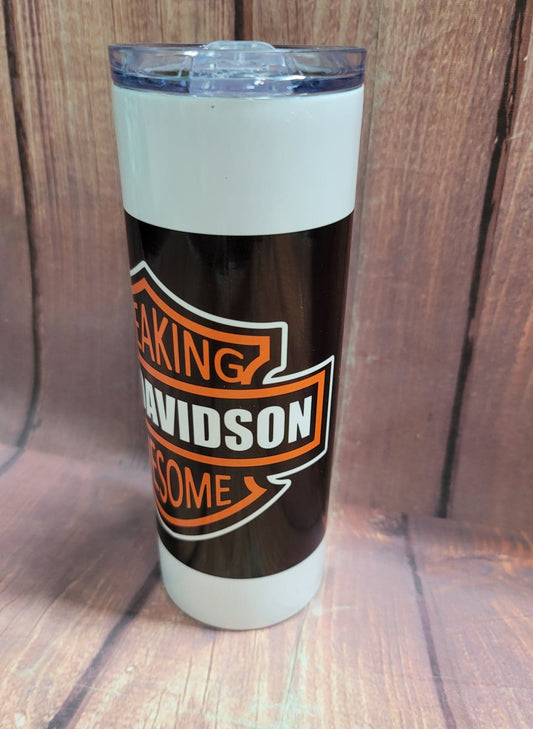 20oz. Skinny Tumbler - Papa Davidson Freaking Awesome