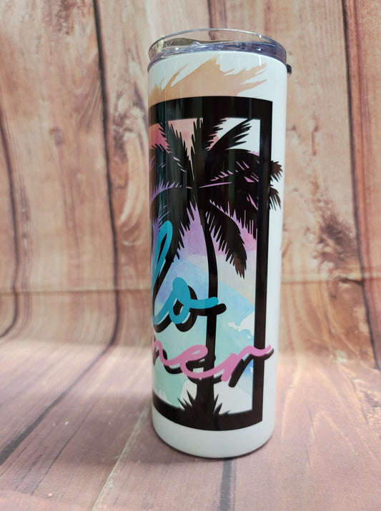 20oz. Skinny Tumbler - Hello Summer
