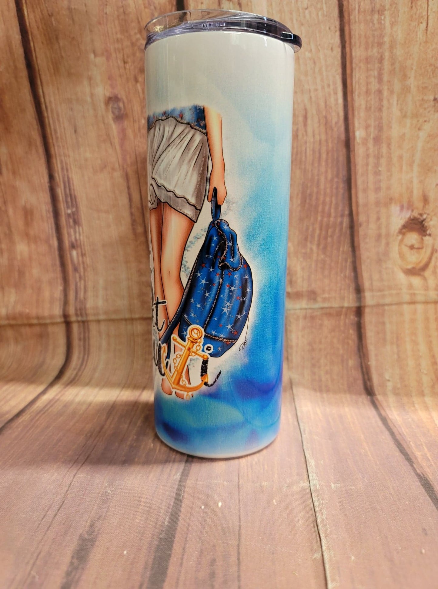 20oz. Skinny Tumbler - Let's Get Nautical