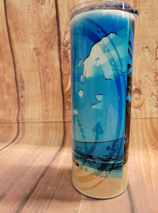 20oz. Skinny Tumbler - Life's a Beach