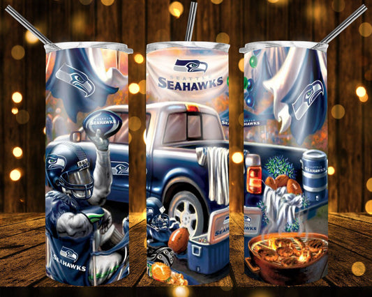 20oz. Skinny Tumbler - Seahawks Truck