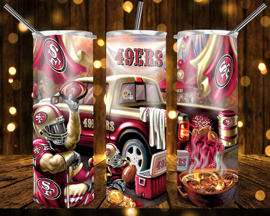 20oz. Skinny Tumbler - 49ers Truck