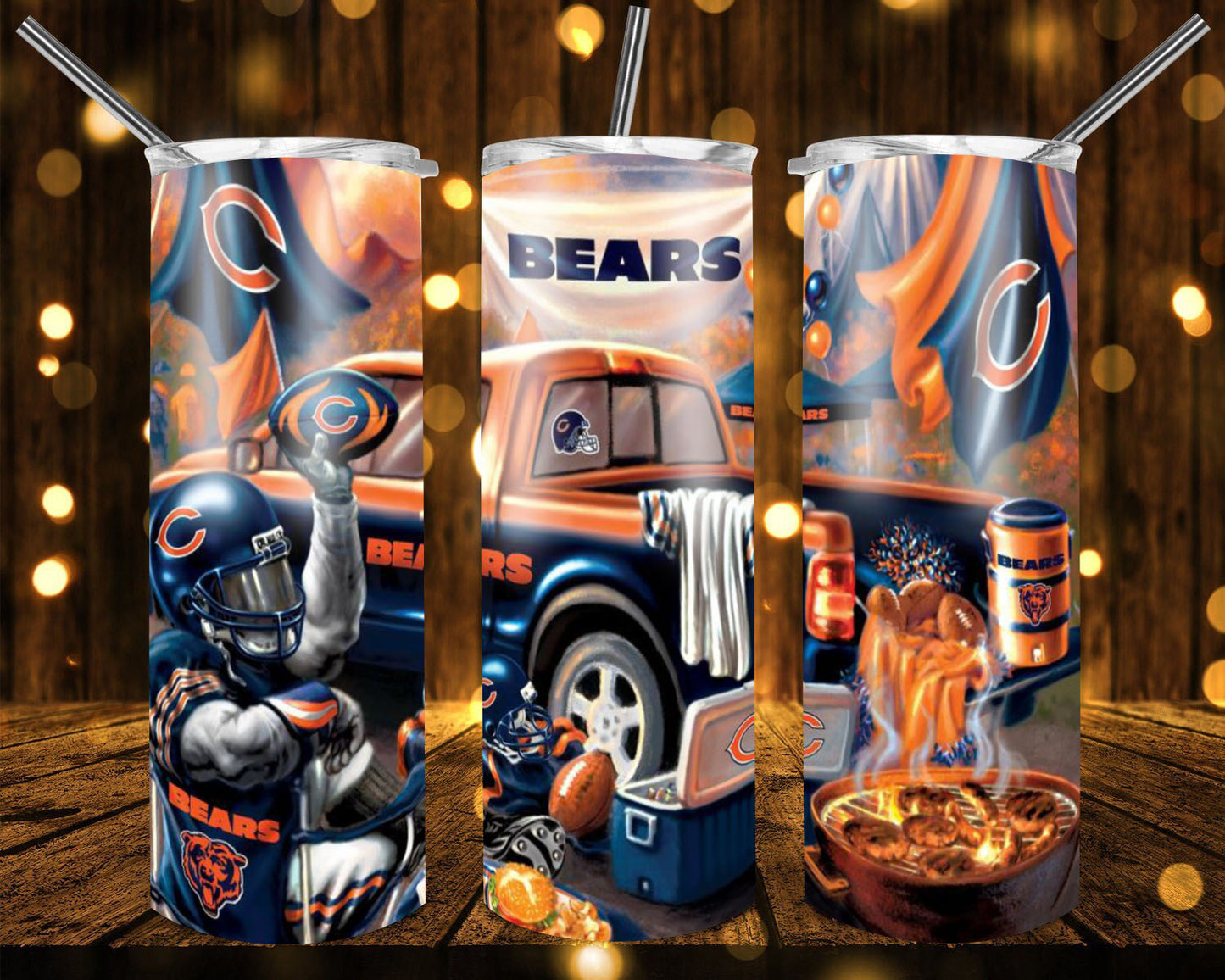 20oz. Skinny Tumbler - Bears Truck