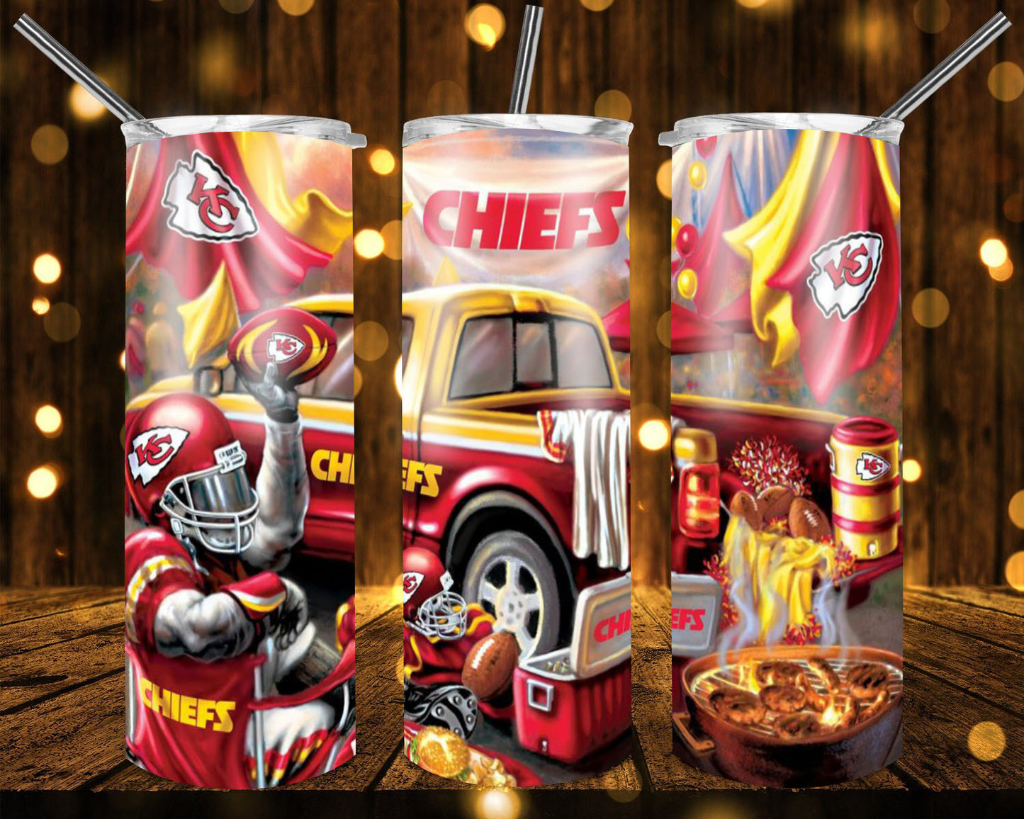 20oz. Skinny Tumbler - Chiefs Truck