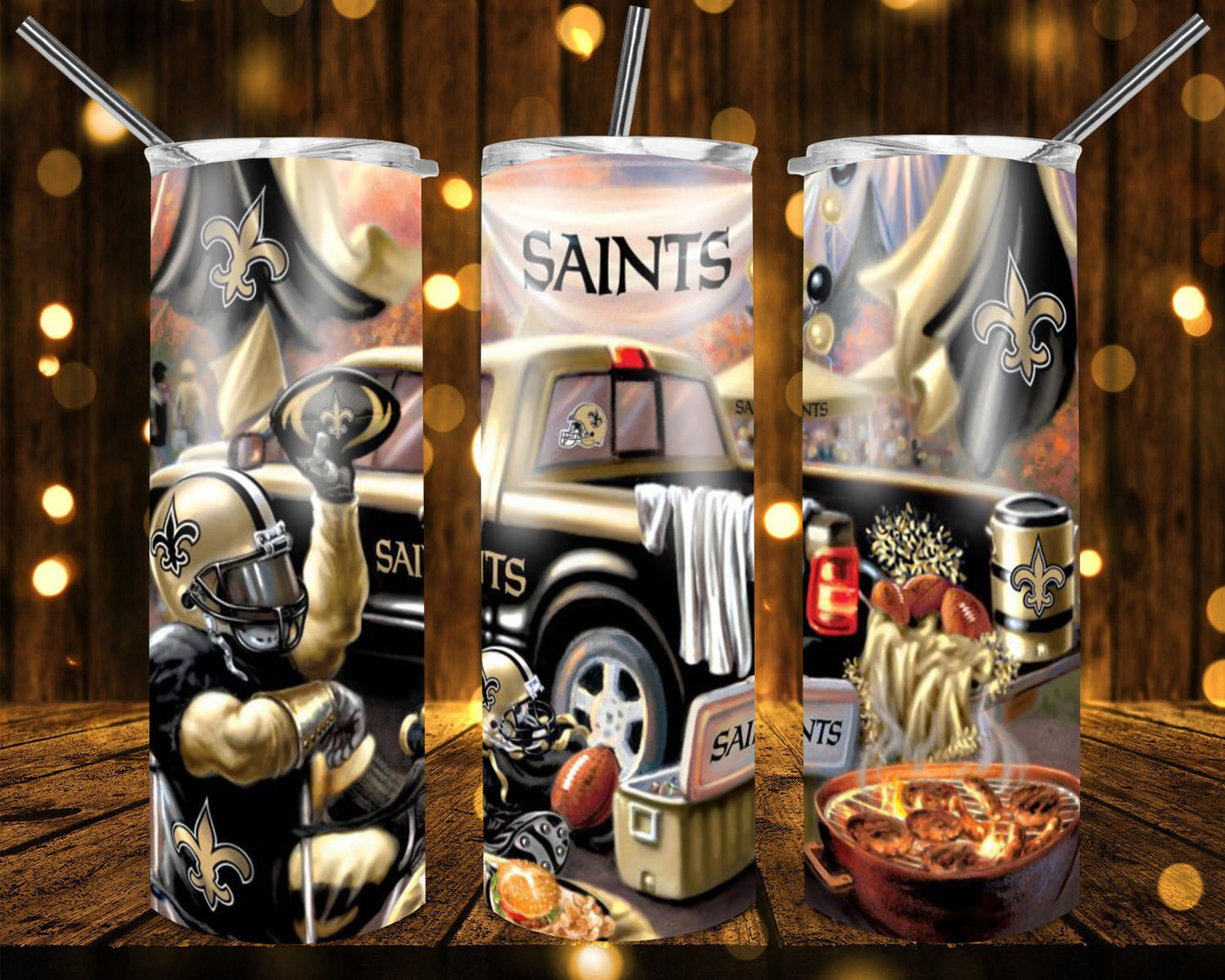 20oz. Skinny Tumbler - Saints Truck