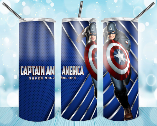 20oz. Skinny Tumbler - Captain