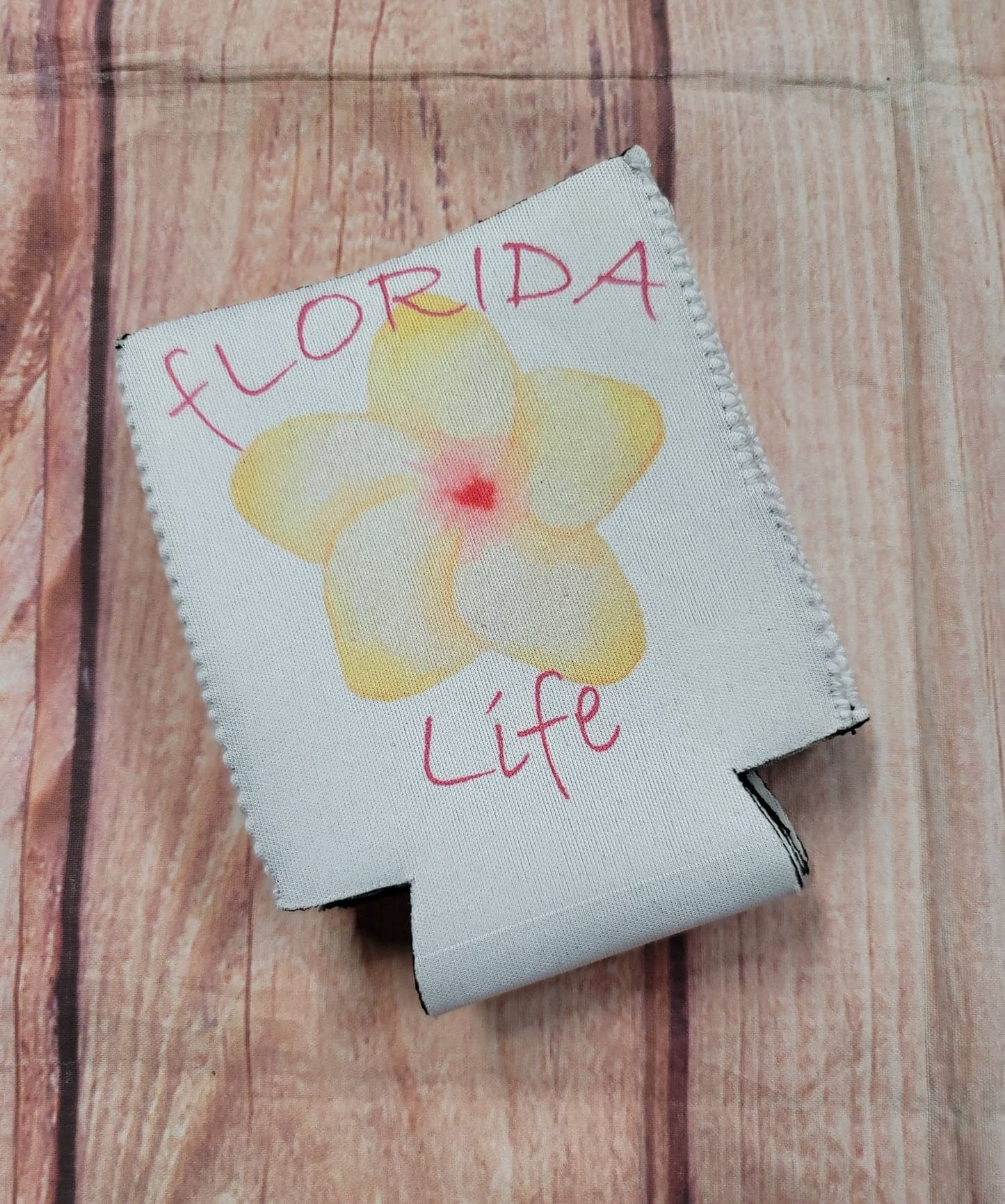 Can Koozie Florida Life Hibiscus Flower