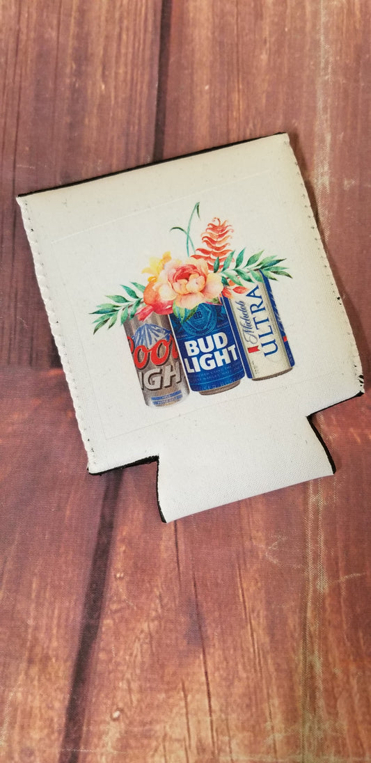 Can Koozie Beer Floral