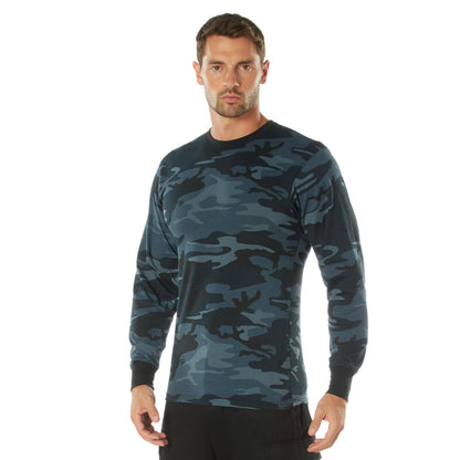 Rothco Long Sleeve Color Camo T-Shirt DTF Print Left Chest Full Back