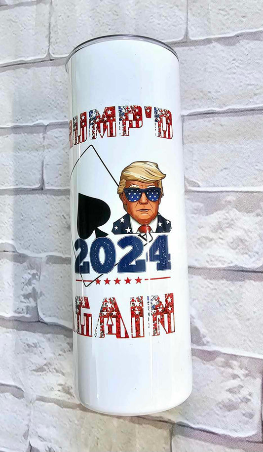 20oz. Skinny Tumbler -TRUMP'D AGAIN