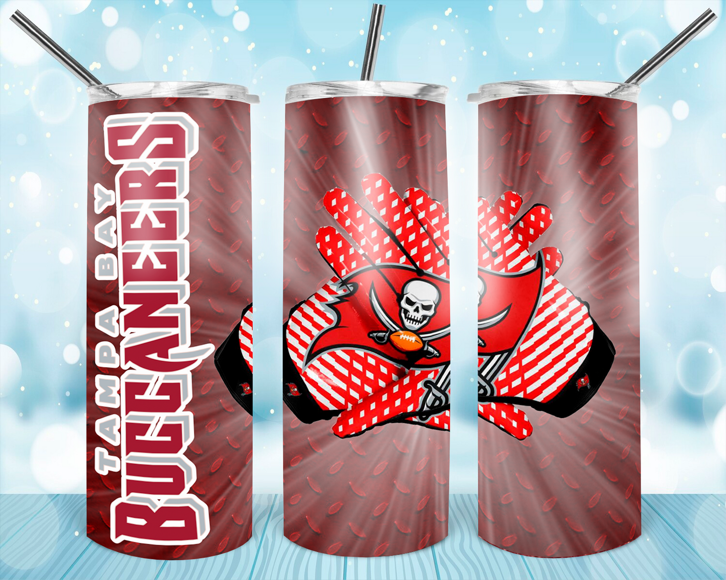 20oz. Skinny Tumbler - Bucs Gloves