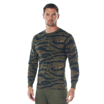 Rothco Long Sleeve Color Camo T-Shirt DTF Print Left Chest Full Back