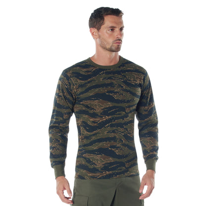 Rothco Long Sleeve Color Camo T-Shirt DTF Print Left Chest Full Back