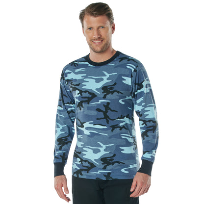 Rothco Long Sleeve Color Camo T-Shirt DTF Print Left Chest Full Back