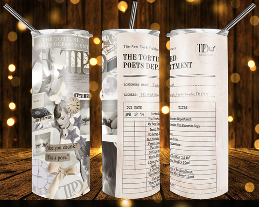 20oz. Skinny Tumbler - Ts Poetry