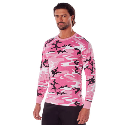 Rothco Long Sleeve Color Camo T-Shirt DTF Print Left Chest Full Back