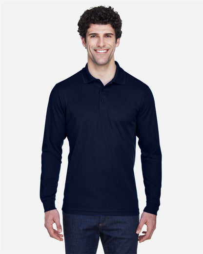 CORE365 Men's Pinnacle Performance Long Sleeve Piqué Polo - 88192 Embroidered Left Chest