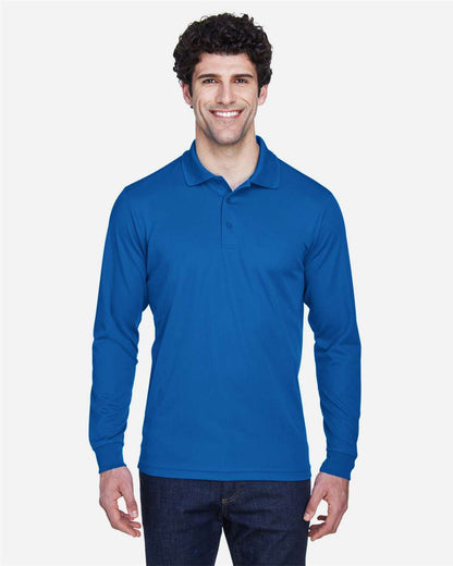 CORE365 Men's Pinnacle Performance Long Sleeve Piqué Polo - 88192 Embroidered Left Chest