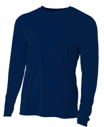 A4 Men's COOLING PERFORMANCE LONG SLEEVE CREW Embroidered