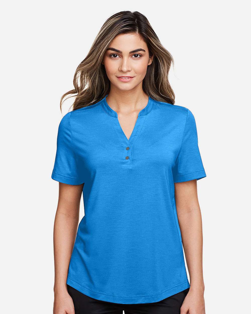 North End Women's JAQ Snap-Up Stretch Performance Polo - NE100W Left Chest Embroidered Logo