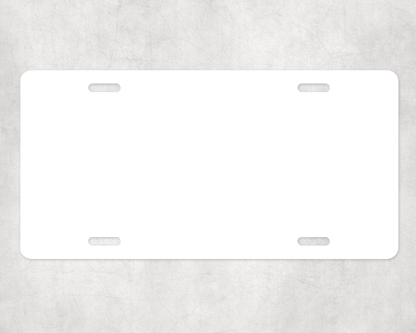 White Gloss Aluminum License Plate