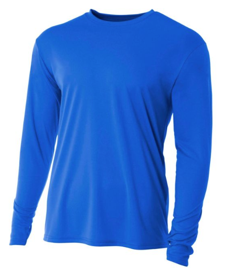 A4 Men's COOLING PERFORMANCE LONG SLEEVE CREW Embroidered