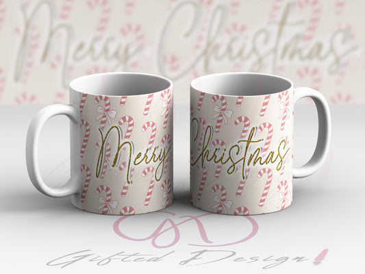 Coffee Mug Christmas Candy Canes