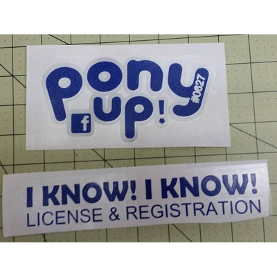 I know I know! License and Registration Vinyl decal - Lady Phoenix Creations