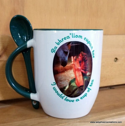 Gaelic Queen Cup with Spoon
