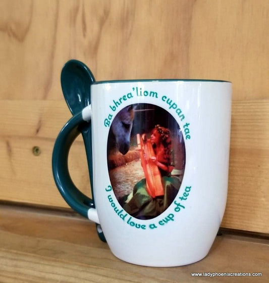 Gaelic Queen Cup with Spoon