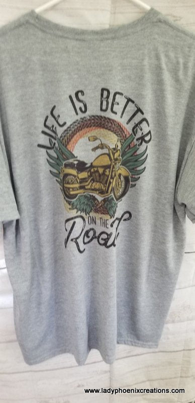 Life is Better on the Road Motorcycle Dye Sublimated Shirt