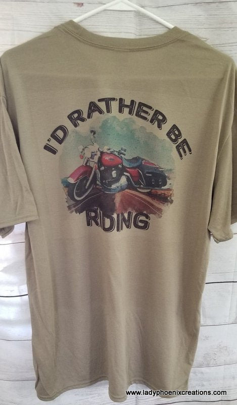 I'd Rather Be Riding - Motorcycle Sublimated Shirt