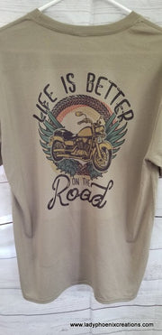 Life is Better on the Road Motorcycle Dye Sublimated Shirt