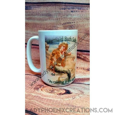 Sublimated 15oz Ceramic Coffee Mug - Mermaid Bath Salts - Lady Phoenix Creations