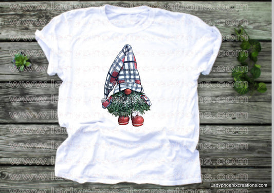 Christmas gnome black and white plaid hat Dye Sublimated shirts - Lady Phoenix Creations