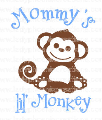 Sublimation Transfer Mommy's Lil Monkey