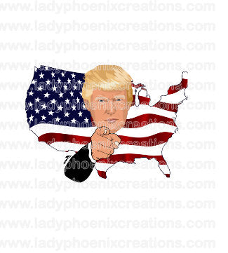 Sublimation transfer Trump America Flag