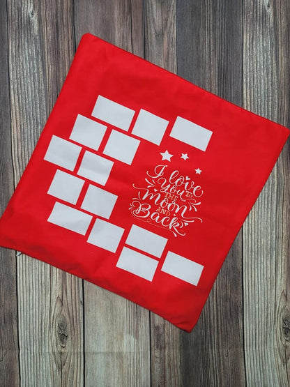 Pillow Cover - dye sublimation - love you to the moon and back