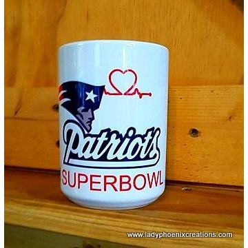 Coffee Mug Dye Sublimated - New England Patriots 2018 Superbowl - Lady Phoenix Creations