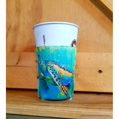 Sea Turtle can koozie - Lady Phoenix Creations